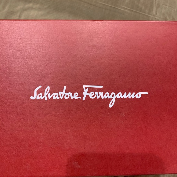 Salvatore Ferragamo Gold Reptile & Brown Suede - Picture 6 of 6